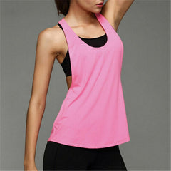 Female Yoga Vest Sleeveless Backless Sport Shirt Women Running Gym Shirt Women Sport Jerseys Fitness Yoga Shirt Tank Top(no bra