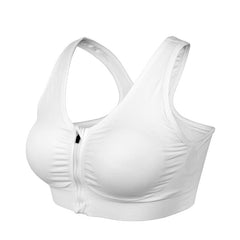 VEQKING Front Zipper Women Sports Bras,Breathable Wirefree Padded Push Up Sports Top,Fitness Gym Yoga Workout Bra Sports Bra Top