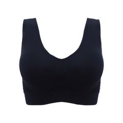 WANAYOU Breathable Sports Bras,Women Hollow Out Padded Sports Bra Top,S-2XL XXXL Plus Size Gym Running Fitness Yoga Sports Tops