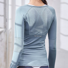 2020 New Blue Black Rose Sports Tops Gym Women Fitness T Shirt Woman Long Sleeve Yoga Top Mesh Womens Gym Tops Sport Wear Women