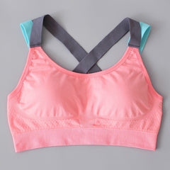 Lovely Push Up Sports Bra XL For Women Cross Straps Wireless Padded Comfy Gym Bra Yoga Underwear Active Wear Workout Fitness Top