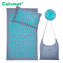 Nature Linen Coconut palm Massage Yoga mat sport pillow mat with bag Lotus Spike Acupressure Mat Cushion