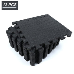 12PCS 30*30cm Sports Protection Gym Mat EVA Leaf Grain Floor Mats Yoga Fitness Non-Slip Splicing Rugs Thicken Shock Room Workout