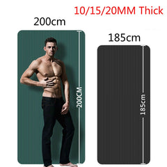 10/15/20mm Yoga Mat Enlarged Thickening NBR Fitness Exercise Sport Mats Non-slip For Gym Home Fitness Pads Gymnastics Dance Pad