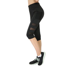 Women Mesh Patchwork Sport Leggings High Waist Tights Pants Solid Sports Wear for Women Gym Push Up Yoga Pants Plus Size S-XL